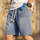 [Leve 4 Pague Só 2!] Bermuda Jeans Knox Masculina em Sarja de Algodão e Poliéster com Cós Elástico + BRINDES